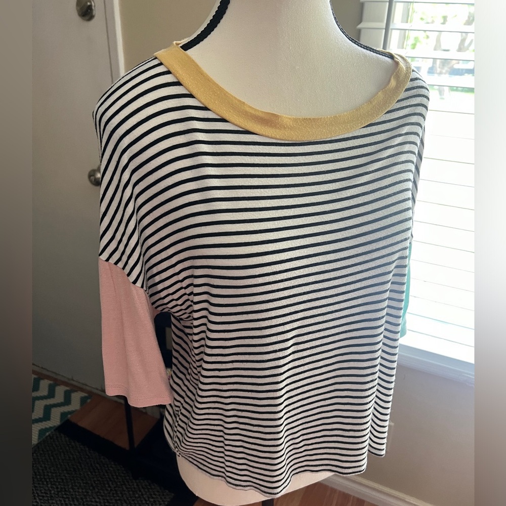 Striped Colour Block T-Shirt
